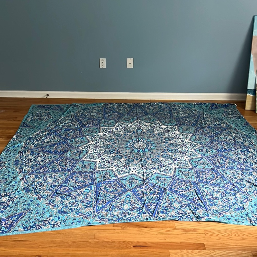 Blue tapestry